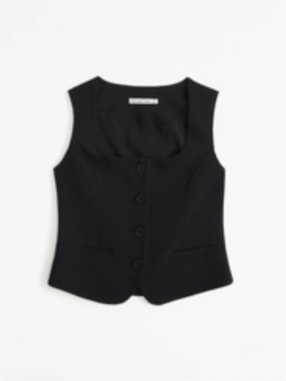 Abercrombie Mara Premium Crepe Vest Squareneck Top | Size L - Picture 1 of 1
